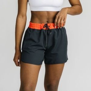 ZYIA Charcoal Flyweight Zipper Shorts